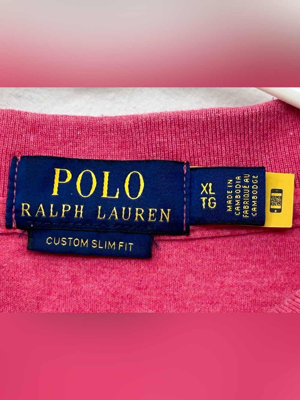 Polo Ralph Lauren Men's Heathered Red Custom Slim Fit Polo Shirt Size XL - Picture 2 of 6